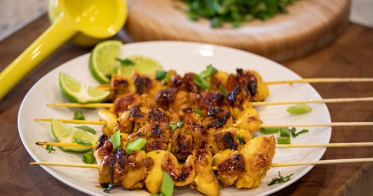 Curry Lime Chicken Kabobs