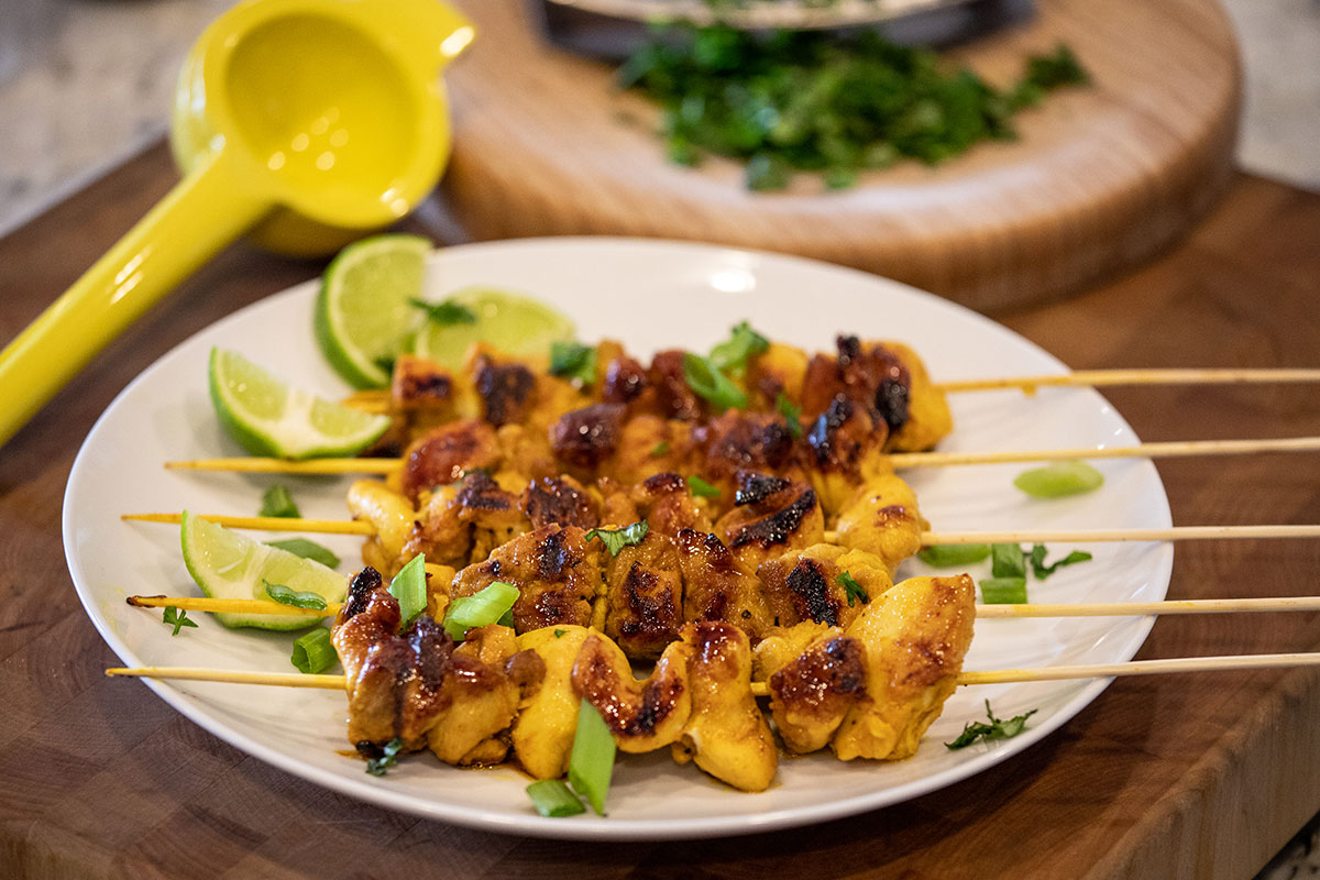 Curry Lime Chicken Kabobs